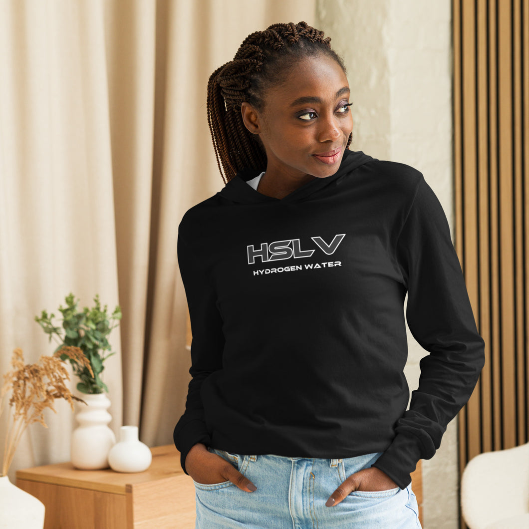 HSLV BLK Hooded long-sleeve tee