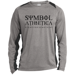 ST361LS Sport-Tek LS Heather Colorblock Poly T-Shirt