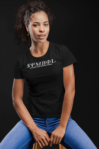 symbol modern black T