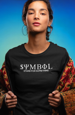 symbol modern black T