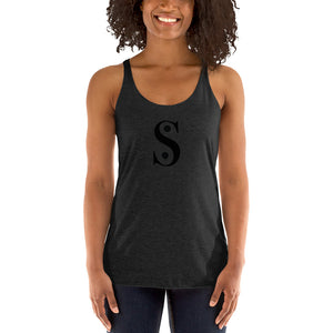 Symbol Black on Black Racerback Tank