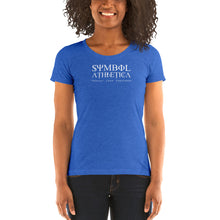 Load image into Gallery viewer, SymbolA front Challenge labels back -Ladies&#39; short sleeve t-shirt